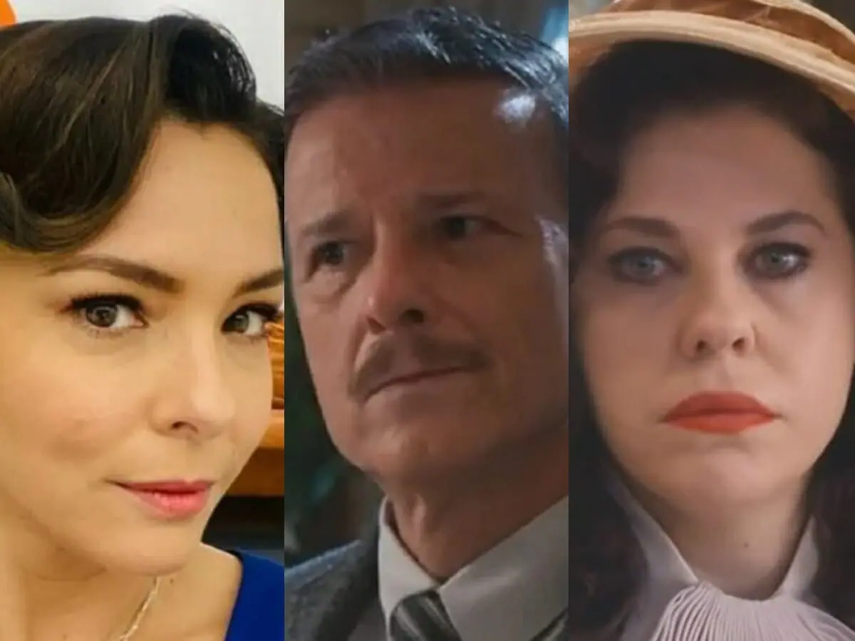 Dirce (Regiane Alves), Eugênio (Marcello Novaes) e Úrsula (Bárbara Paz) de Além da Ilusão