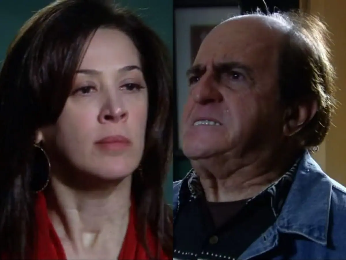 Donatela (Claudia Raia) e Silveirinha (Ary Fontoura) de A Favorita