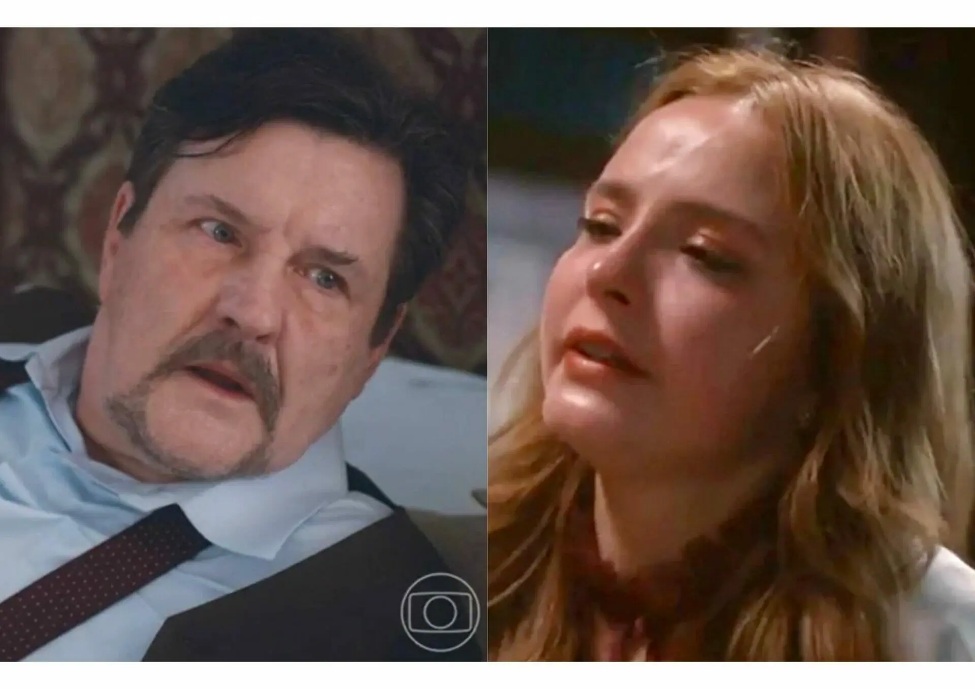 Matias (Antônio Calloni) e Isadora (Larissa Manoela) em Além de Ilusão