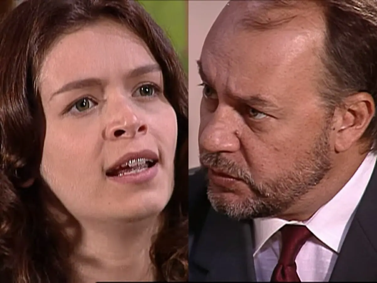 Esmeralda (Bianca Castanho) e Rodolfo (Paulo César Grande) de Esmeralda