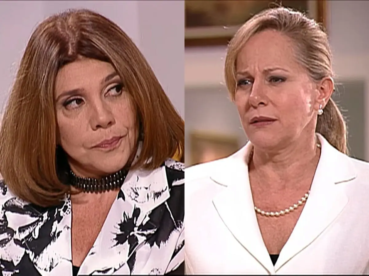Fátima (Tânia Bondesan) e Branca (Lucinha Lins) de Esmeralda