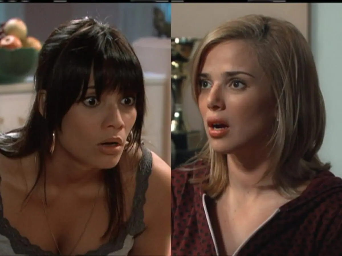 Ivonete (Amandha Lee) e Suelen (Natallia Rodrigues) de Chamas da Vida