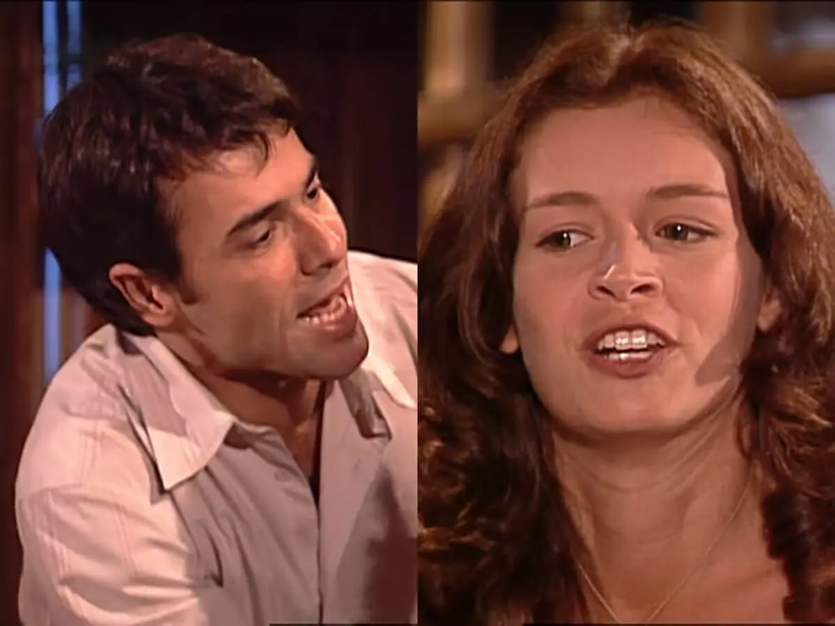 José Armando (Cláudio Lins) e Esmeralda (Bianca Castanho) de Esmeralda