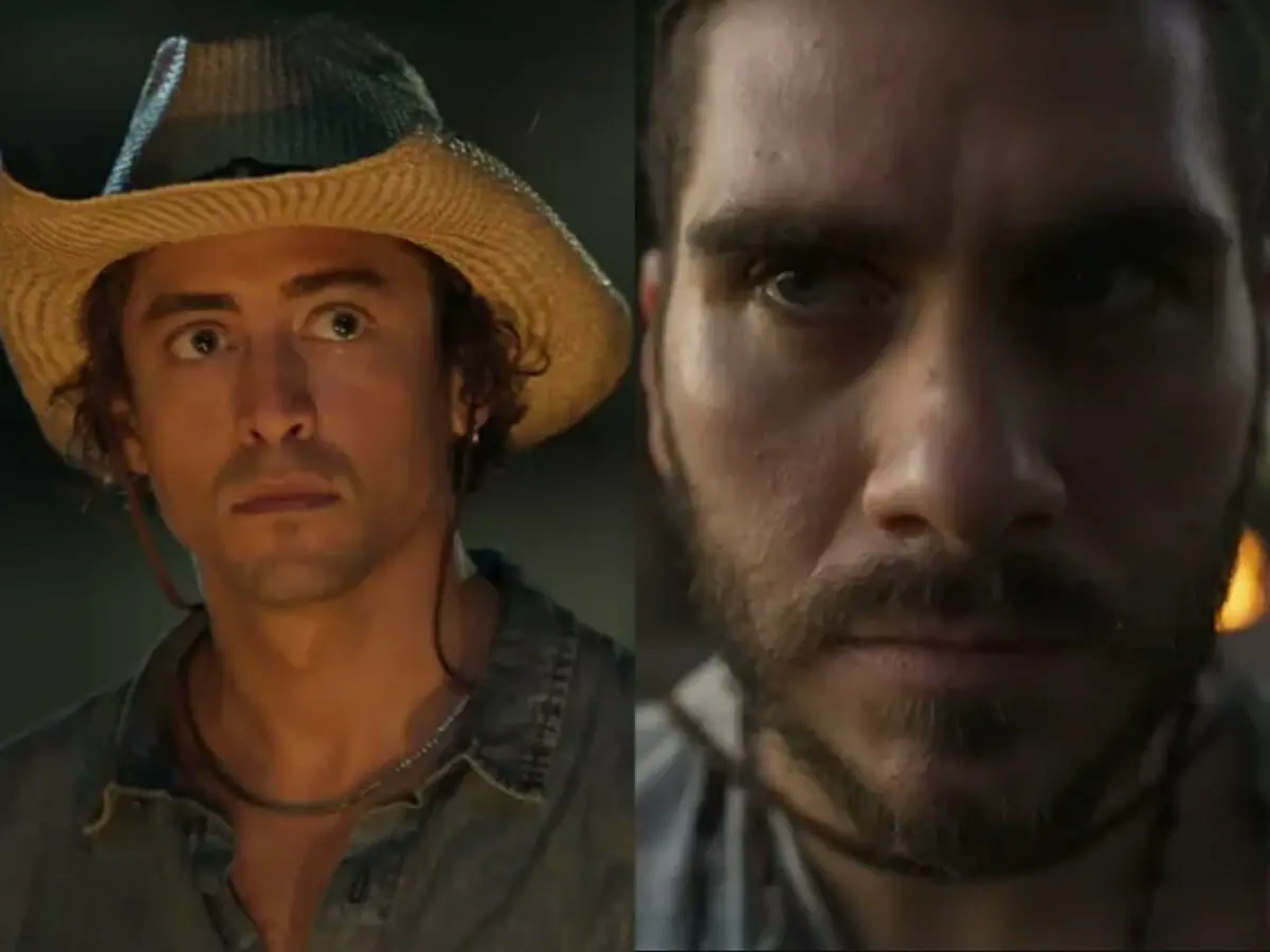 Jove (Jesuíta Barbosa) e Trindade (Gabriel Sater) de Pantanal