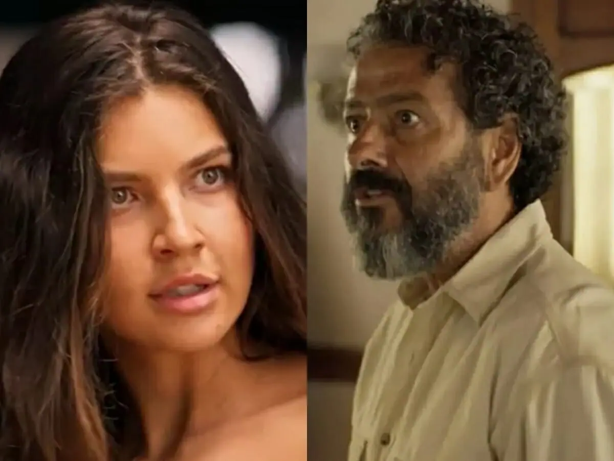 Juma (Alanis Guillen) e José Leôncio (Marcos Palmeira) de Pantanal