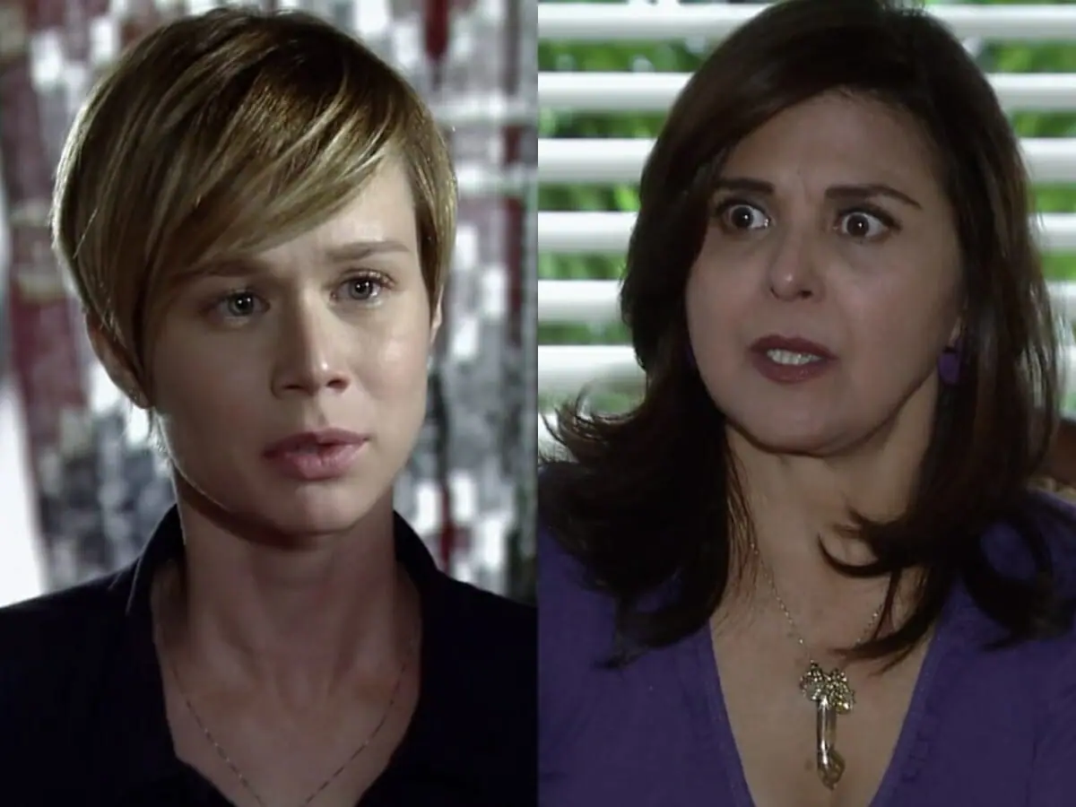 Lara (Mariana Ximenes) e Cilene (Elizângela) de A Favorita