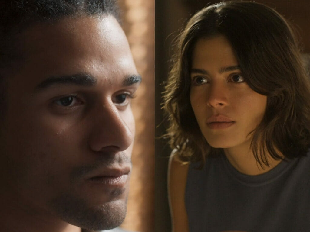 Marcelo (Lucas Leto) e Guta (Julia Dalavia) em Pantanal