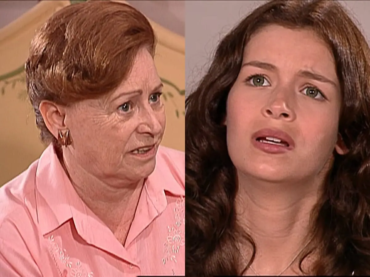 Margarida (Sônia Guedes) e Esmeralda (Bianca Castanho) de Esmeralda