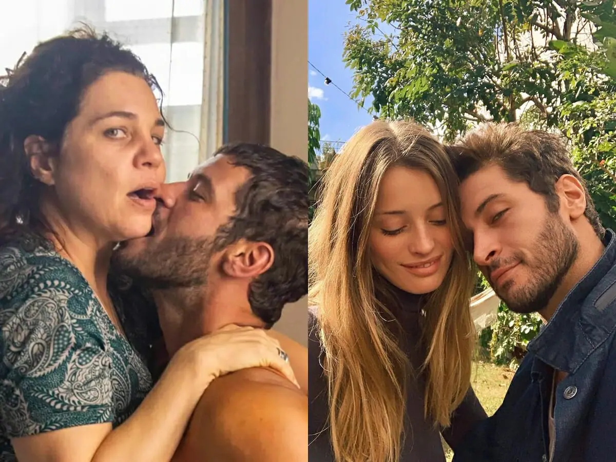 Maria Bruaca (Isabel Teixeira) e Levi (Leandro Lima) de Pantanal e Flávia Lucini com o ator