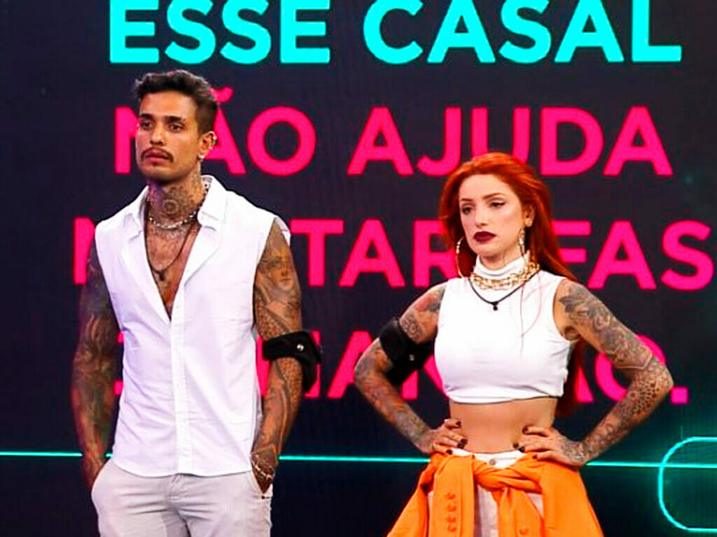 Matheus e Brenda em mais um Quebra Power no Power Couple Brasil 6