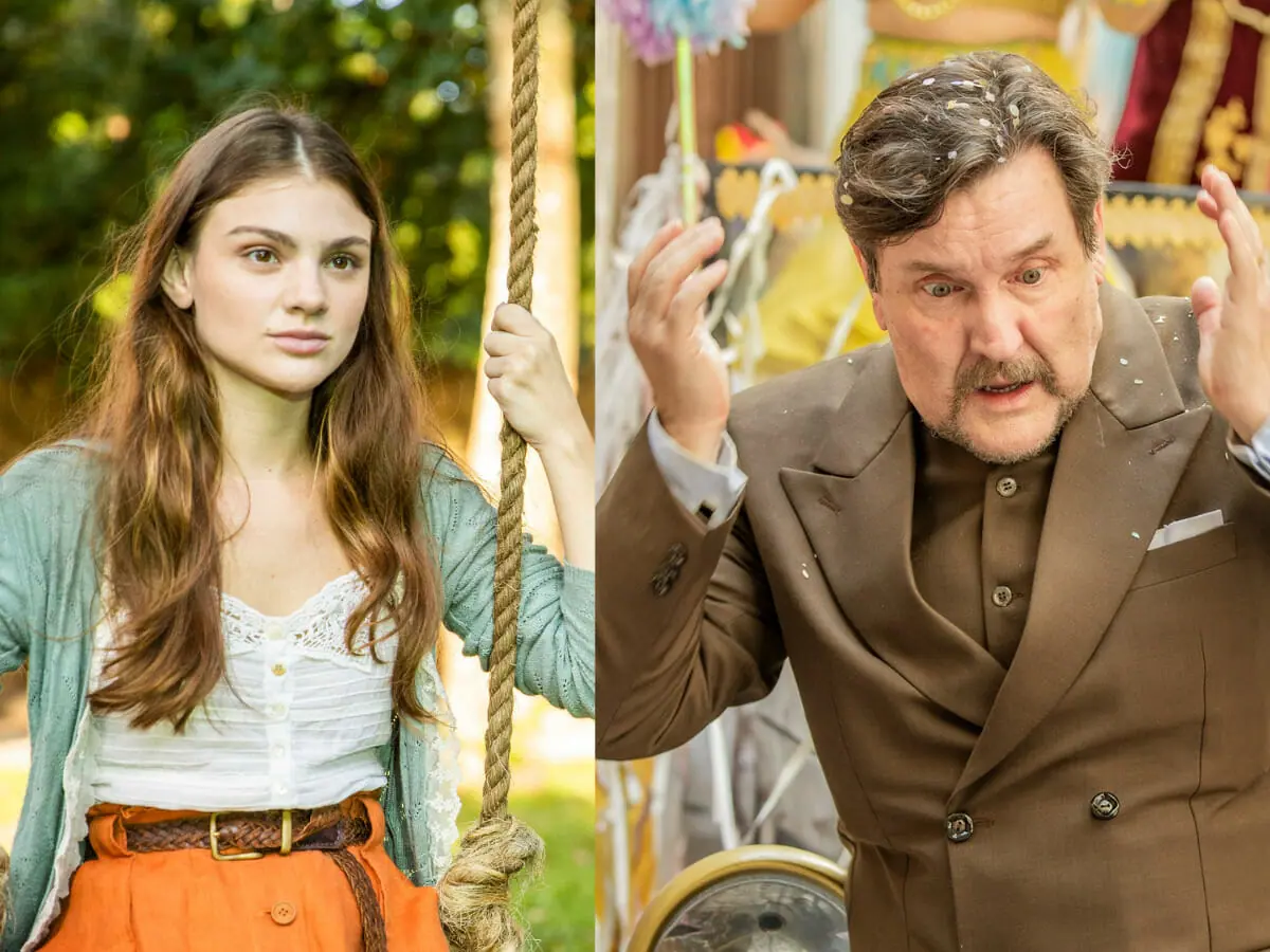 Olívia (Débora Ozório) e Matias (Antonio Calloni) em Além da Ilusão