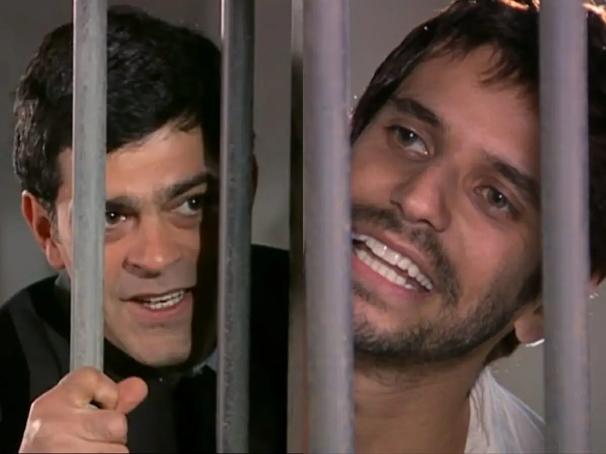 Rafael (Eduardo Moscovis) e Guto (Alexandre Barillari) de Alma Gêmea