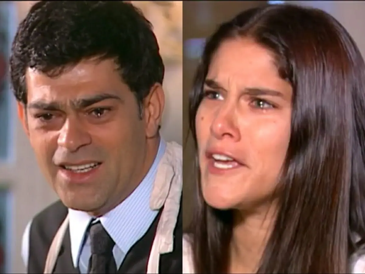 Rafael (Eduardo Moscovis) e Serena (Priscila Fantin) de Alma Gêmea