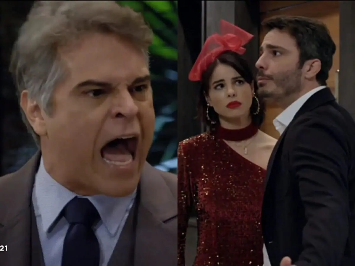 Ramiro (Juan Alba), Doutorzinha (Sthefany Brito) e Tobias (Thiago Rodrigues) de Amor Sem Igual