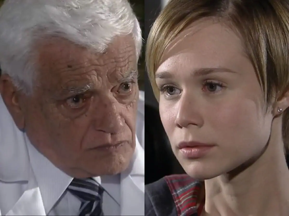 Salvatore (Walmor Chagas) e Lara (Mariana Ximenes) de A Favorita