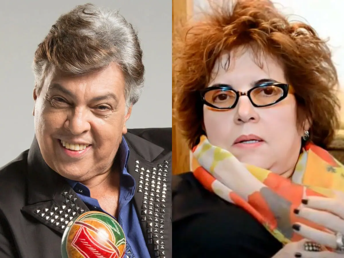 Sidney Magal e a atriz Lúcia Alves, a Hildegard de O Cravo e a Rosa