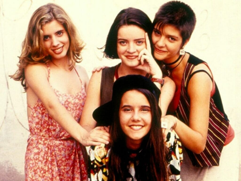 Dani Valente (à esq.) Maria Mariana, Georgiana Góes e Deborah Secco em Confissões de Adolescente