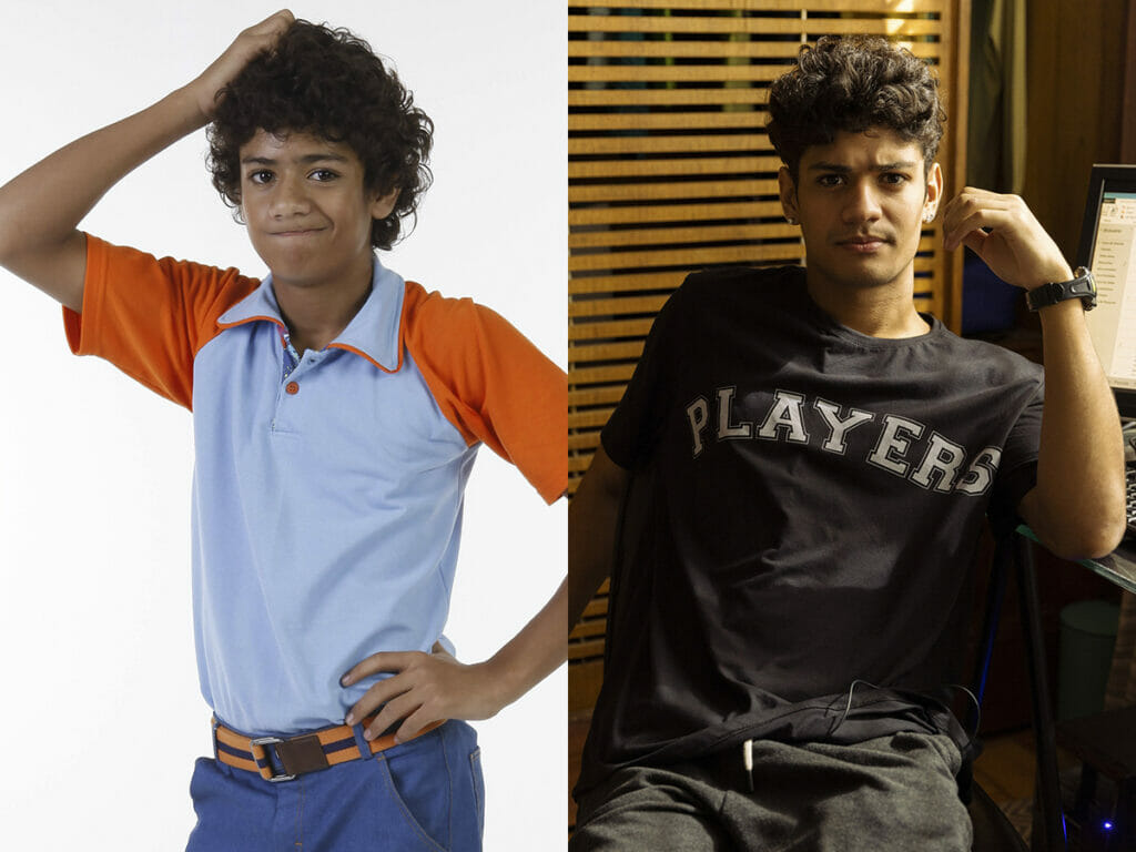 Gabriel Santana como Mosca, em Chiquititas, e como Renato, em Pantanal