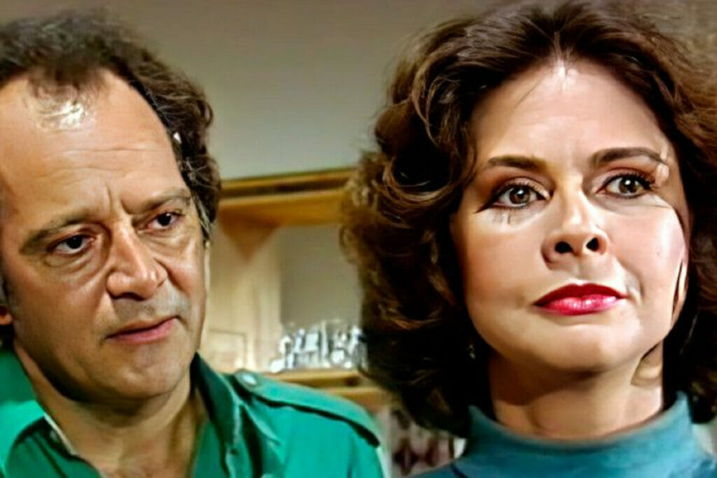 Ciro (Cláudio Marzo) e Luiza (Maria Cláudia) em Pão-pão, Beijo-beijo