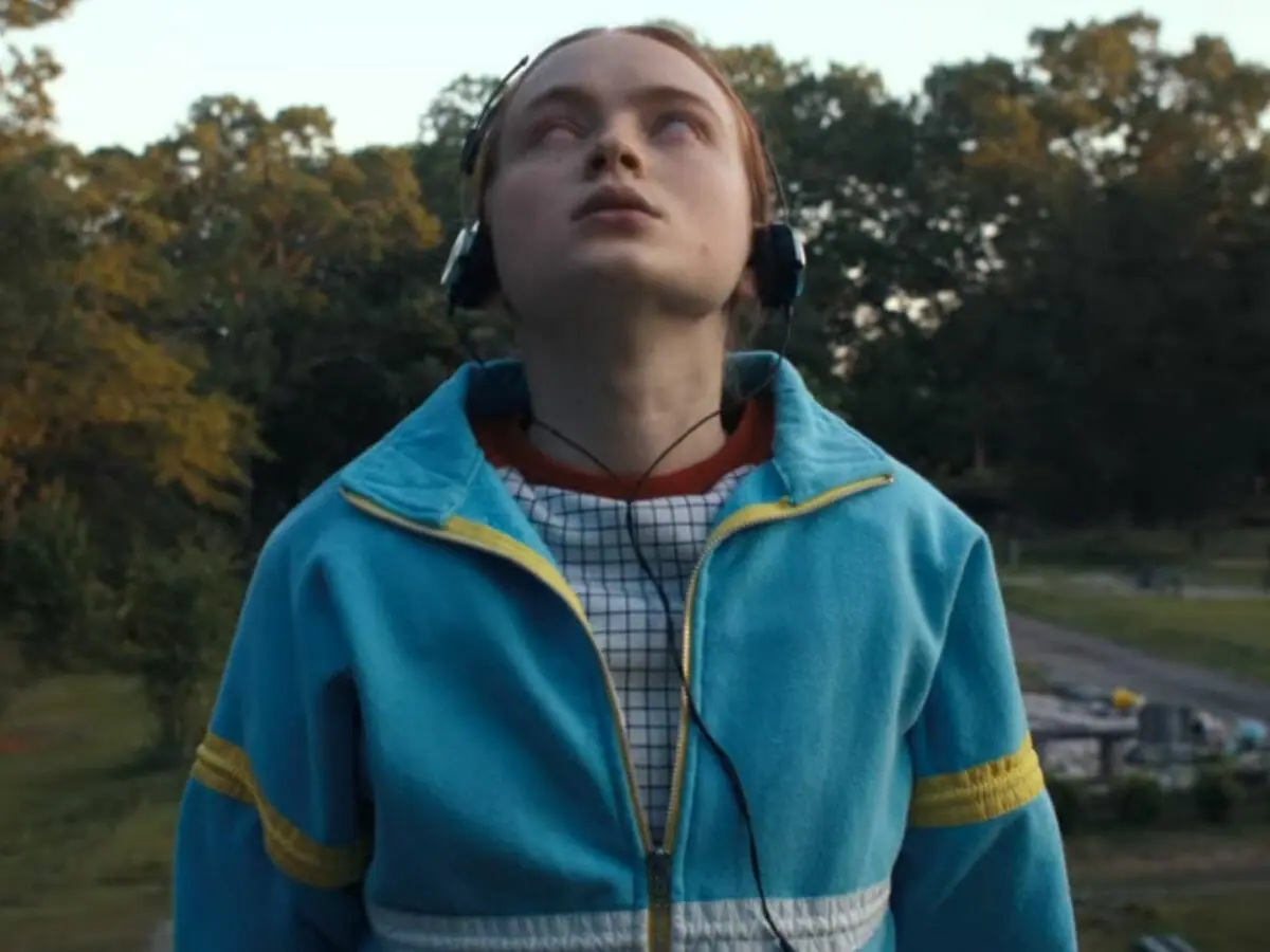 A atriz Sadie Sink na quarta temporada de Stranger Things