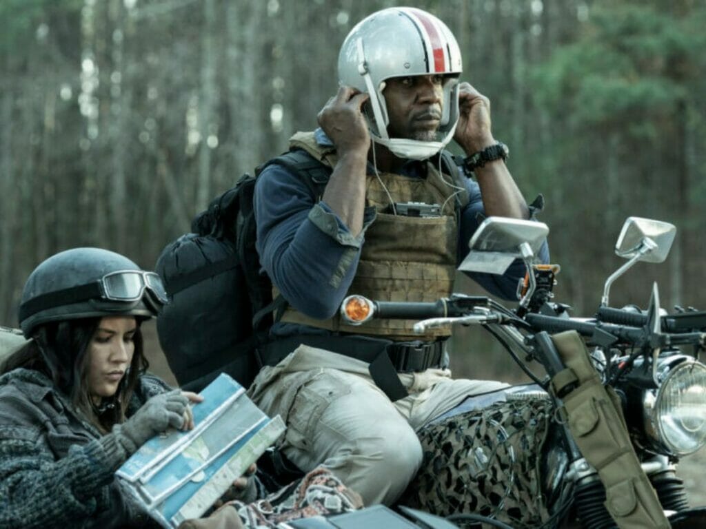 Olivia Munn com Terry Crews em Tales of the Walking Dead