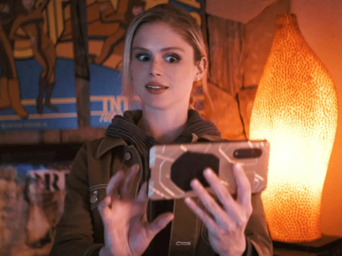 A atriz Erin Moriarty no Herogasm de The Boys