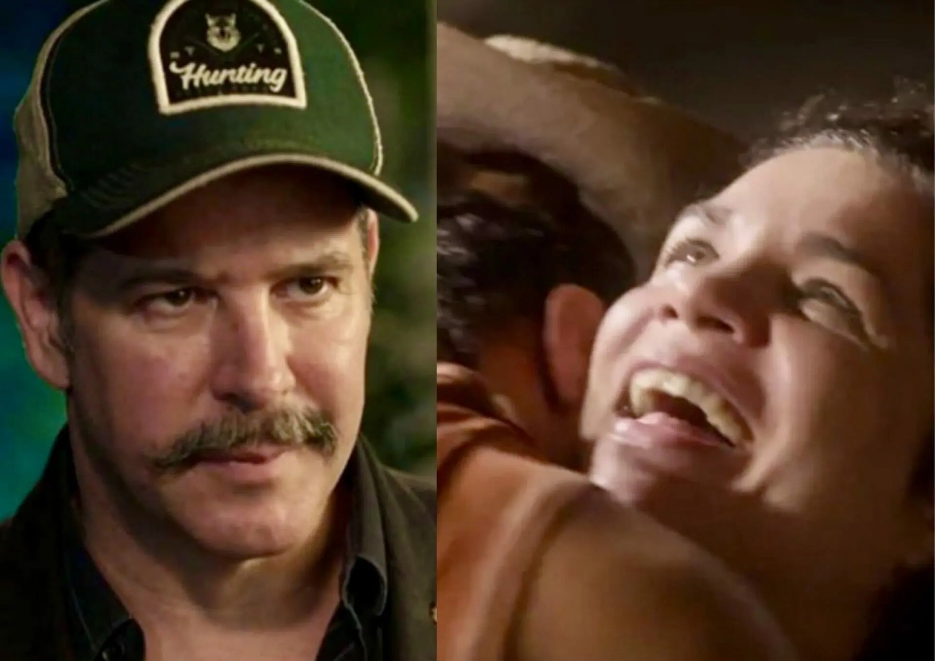 Tenório (Murilo Benício), Maria Bruaca (Isabel Teixeira) e Levi (Leandro lima) em Pantanal