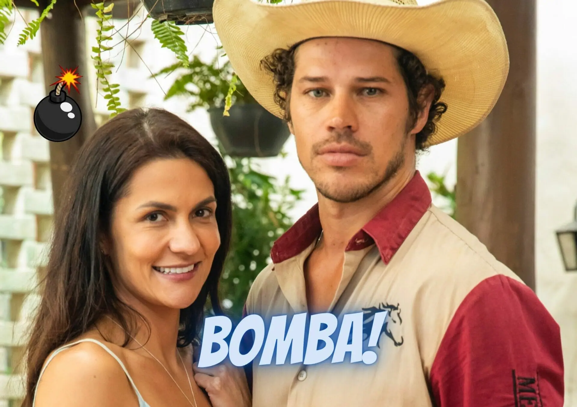 Zefa (Paula Barbosa) e Tadeu (José Loreto) em Pantanal