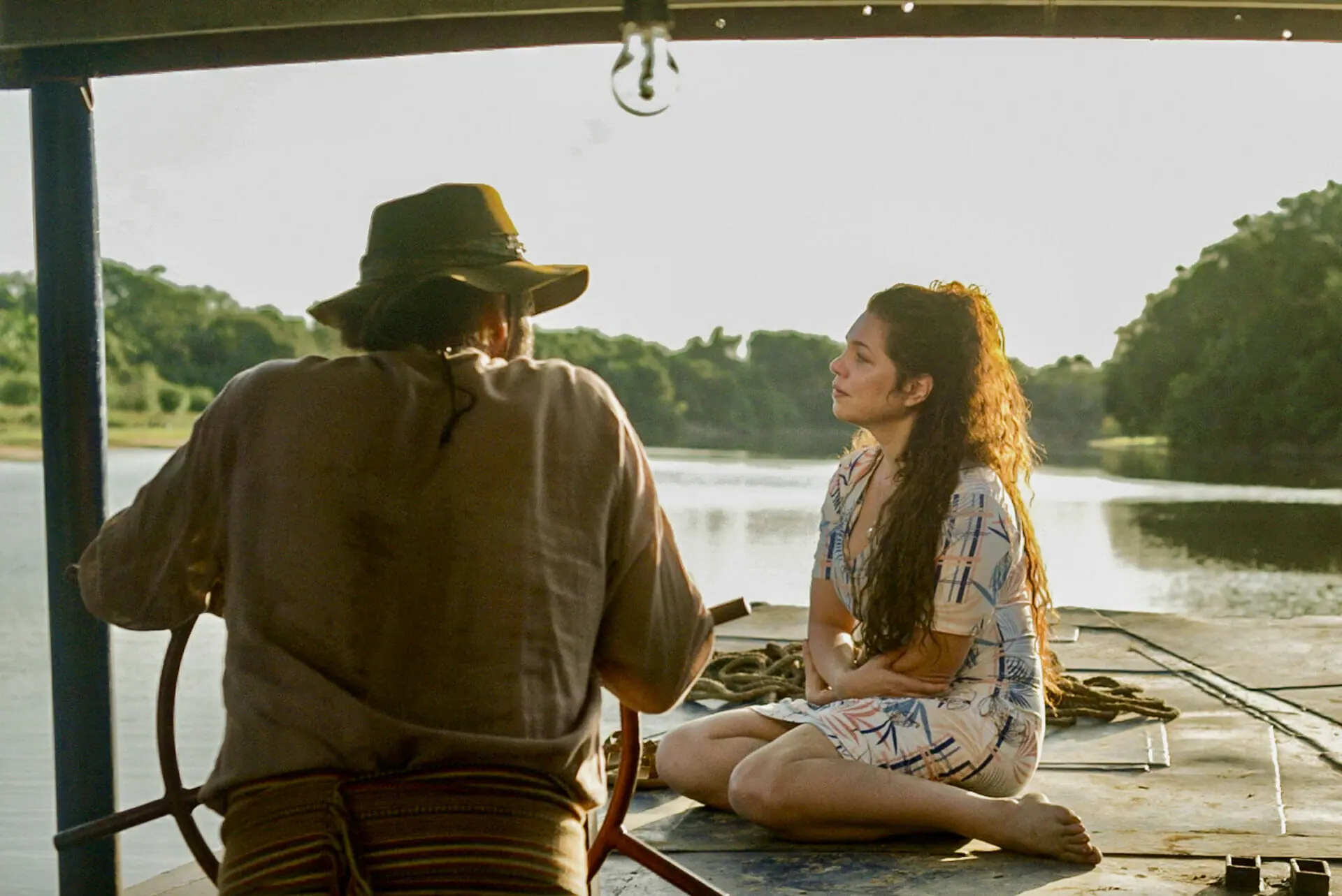 Eugênio (Almir Sater) e Maria Bruaca (Isabel Teixeira) em Pantanal