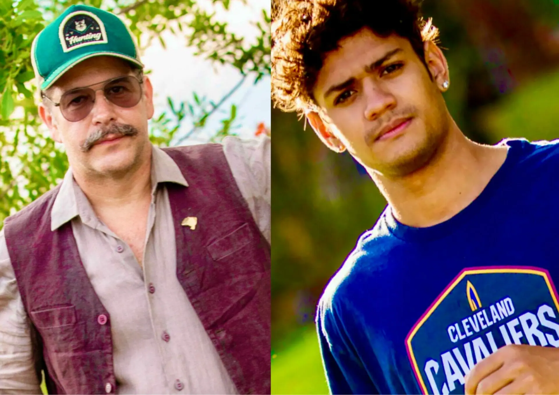 Tenório (Murilo Benício) e Renato (Gabriel Santana) em Pantanal