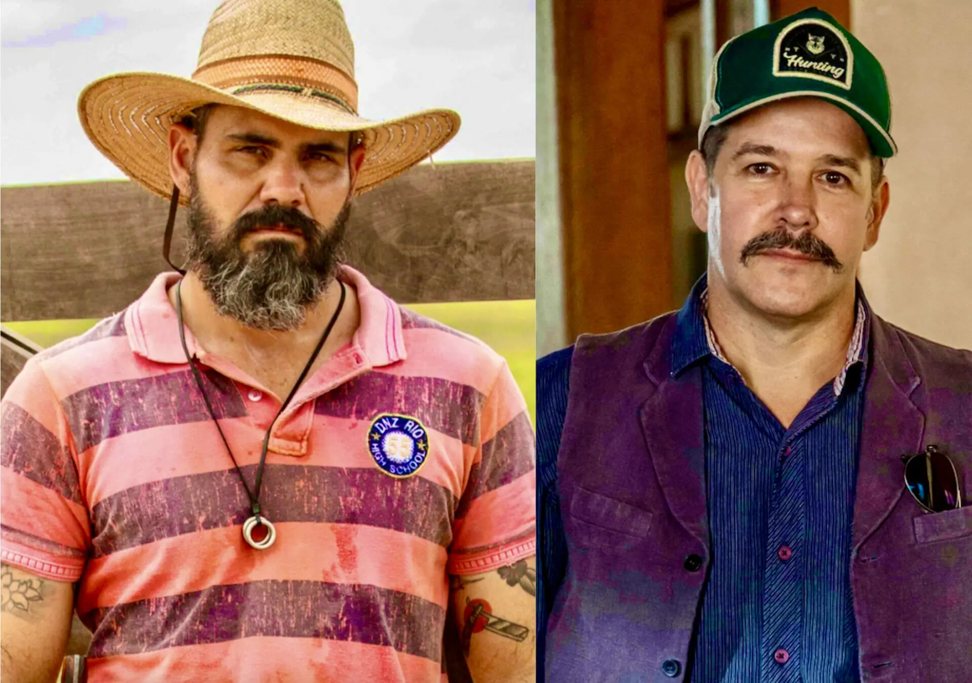 Tenório (Murilo Benício) e Alcides (Juliano Cazarré) em Pantanal