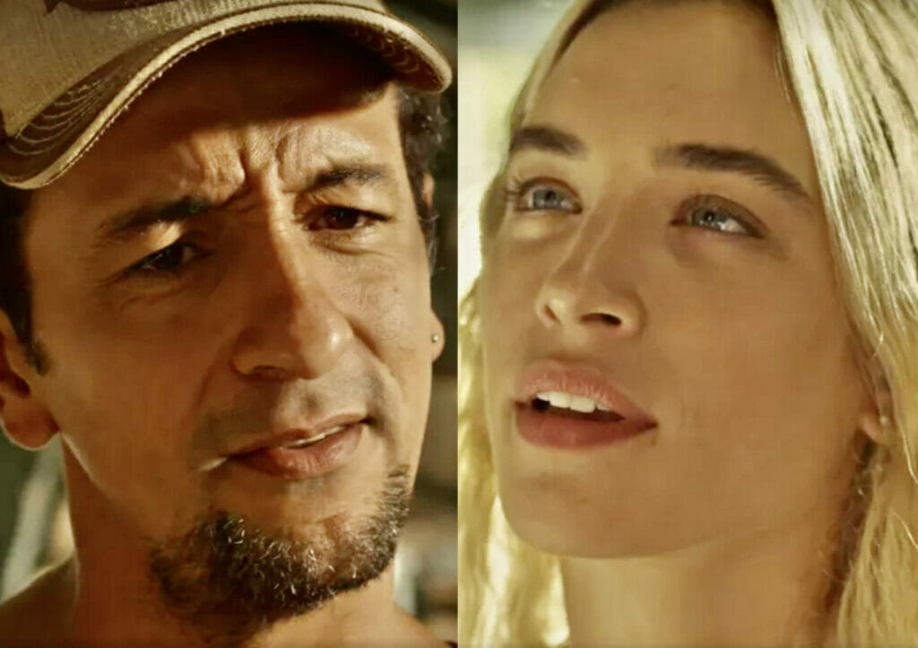 Z&eacute; Lucas (Irandhir Santos) e &Eacute;rica (Marcela Fetter) em Pantanal