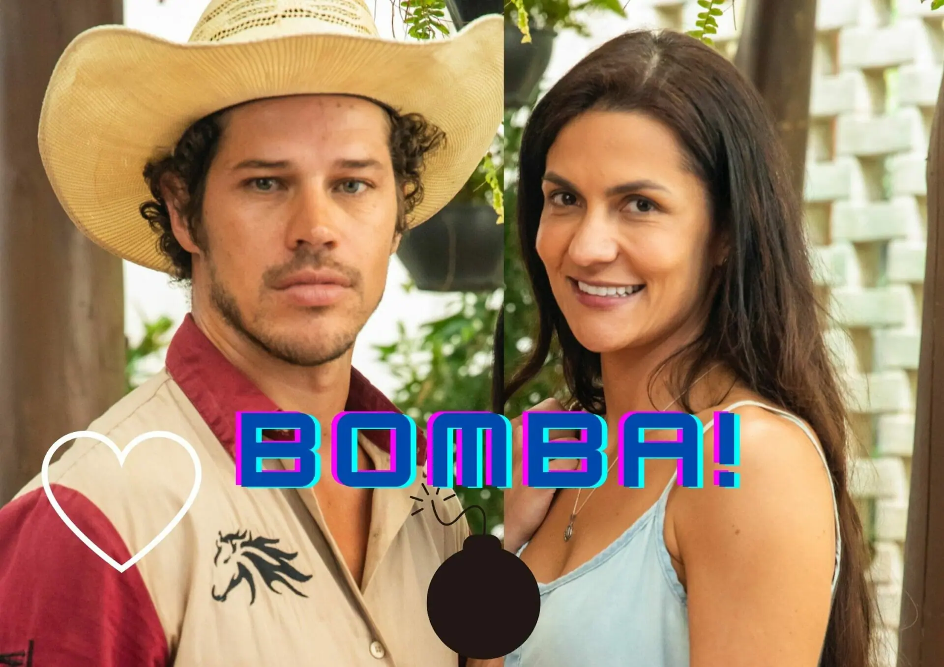 Zefa (Paula Barbosa) e Tadeu (José Loreto) em Pantanal