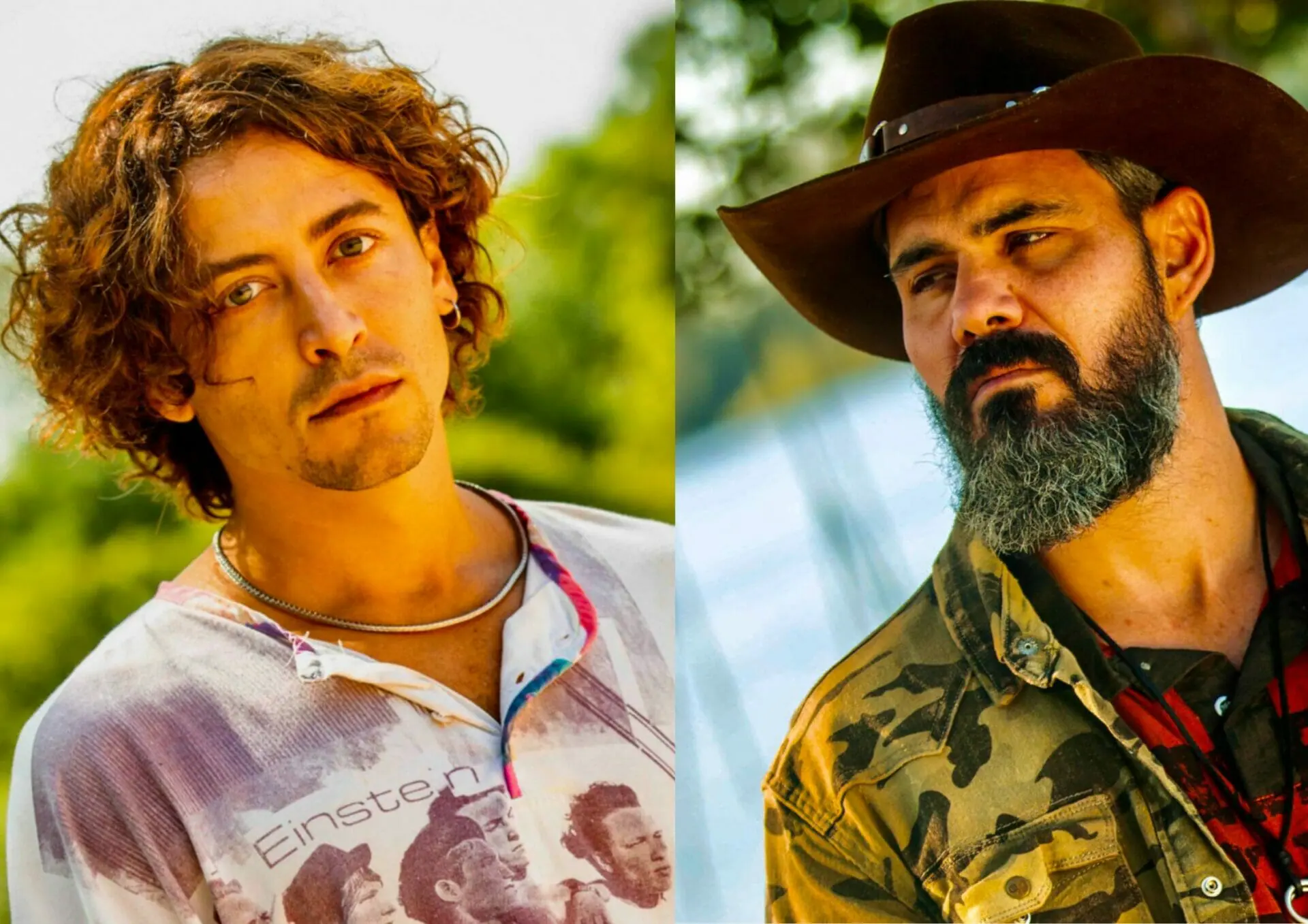 Alcides (Juliano Cazarré), Juma (Alanis Guillen) e Jove (Jesuíta Barbosa) em Pantanal