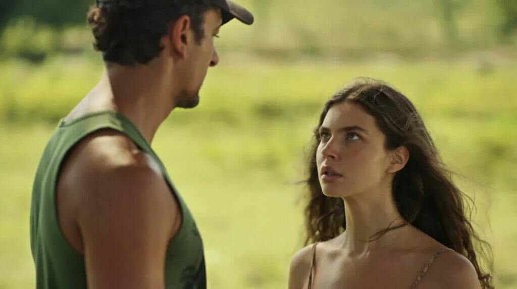 José Lucas (Irandhir Santos) e Juma (Alanis Guillen) em Pantanal