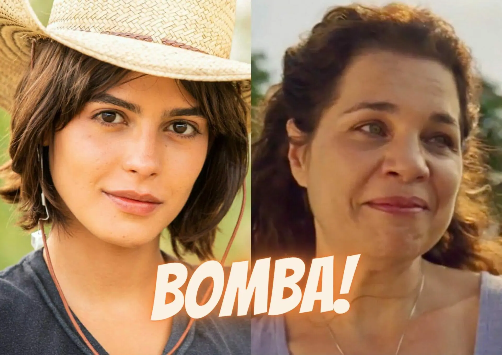 Guta (Julia Dalavia) e Maria Bruaca (Isabel Teixeira) em Pantanal