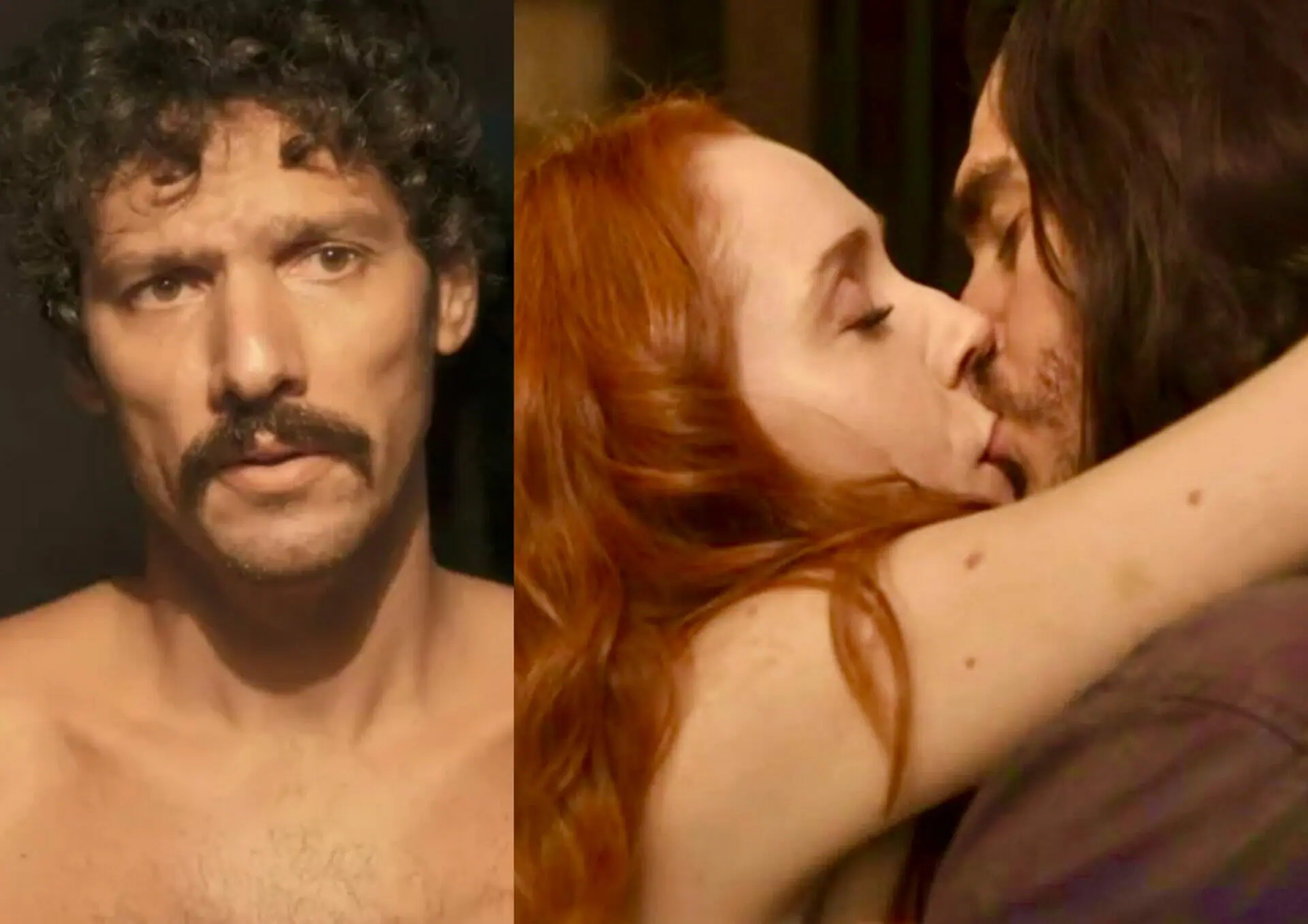 Tibério (Guito), Irma (Camila Morgado) e Trindade (Gabriel Sater) de Pantanal