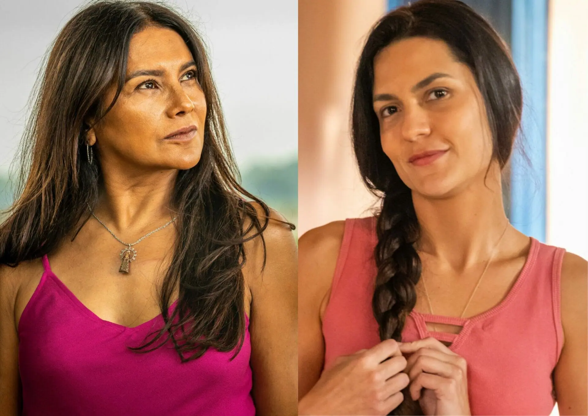 Filó (Dira Paes) e Zefa (Paula Barbosa) em Pantanal