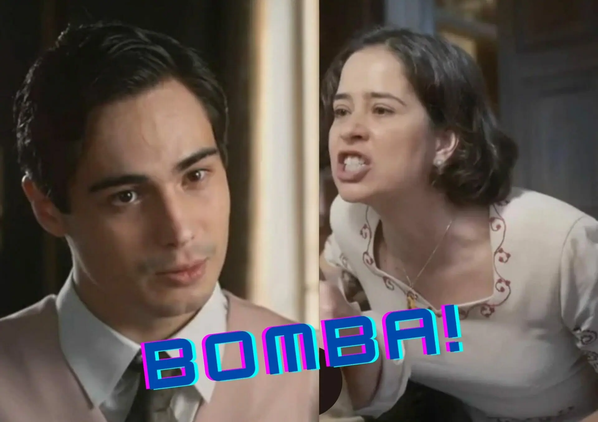 Joaquim (Danilo Mesquita) e Heloísa (Paloma Duarte) de Além da Ilusão