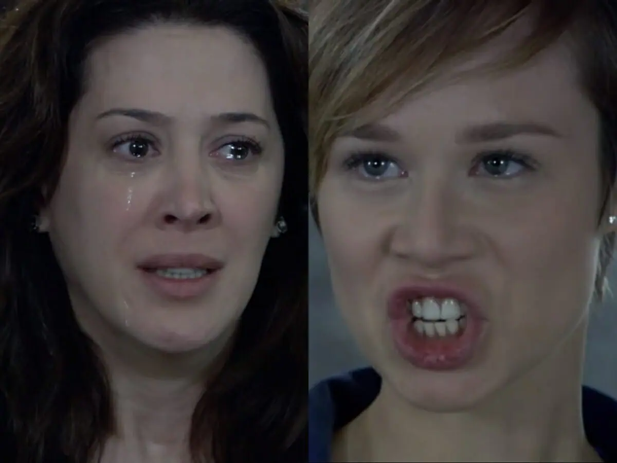 Donatela (Claudia Raia) e Lara (Mariana Ximenes) de A Favorita