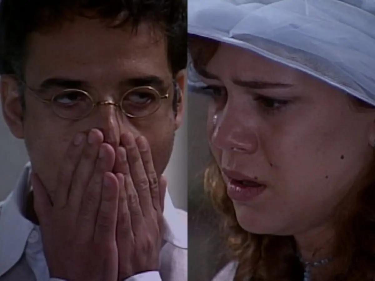 Edmundo (Ângelo Antônio) e Bianca (Leandra Leal) de O Cravo e a Rosa