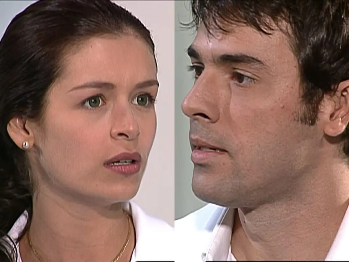 Esmeralda (Bianca Castanho) e José Armando (Cláudio Lins) de Esmeralda