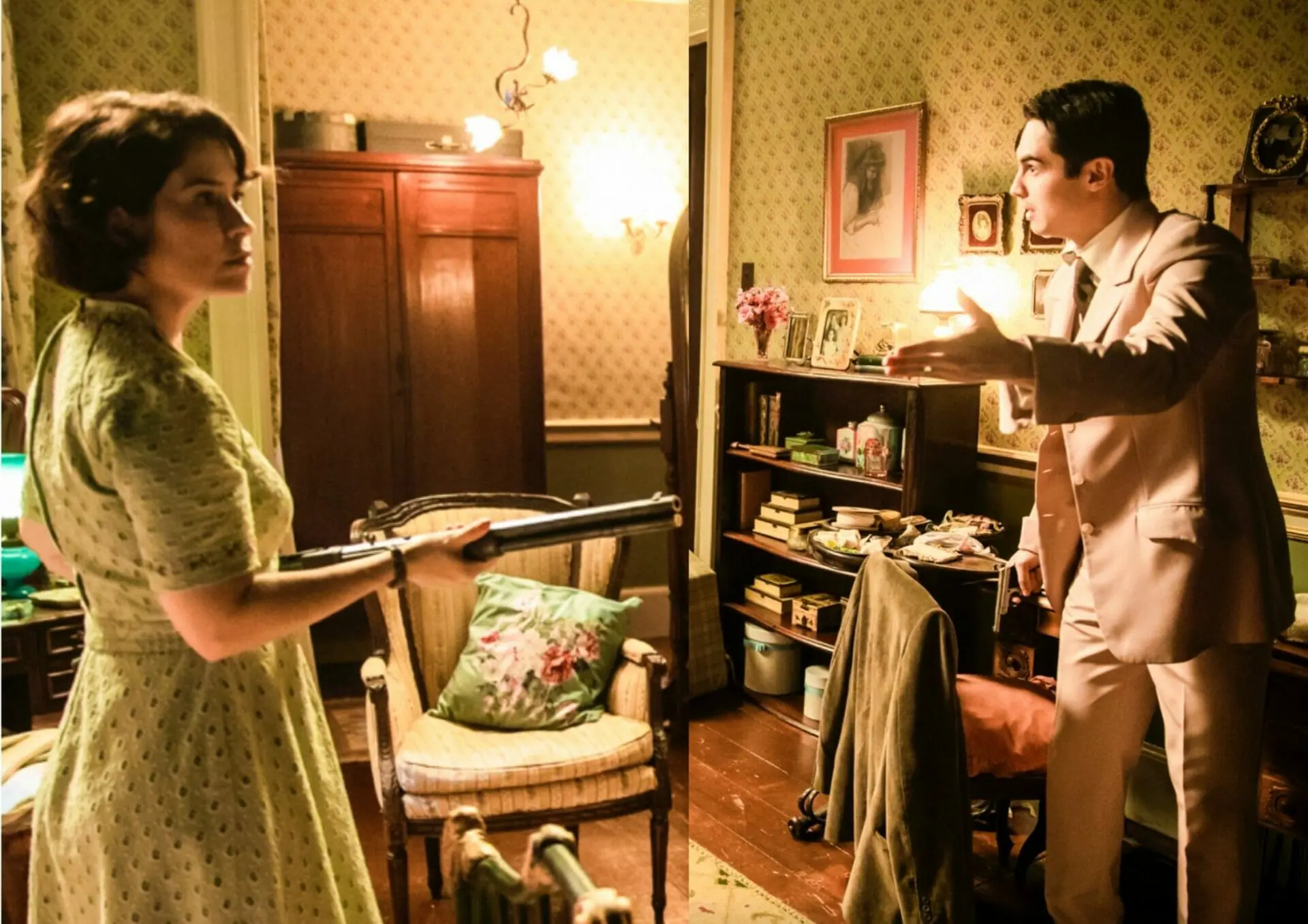 Joaquim (Danilo Mesquita) e Heloísa (Paloma Duarte) em Além da Ilusão