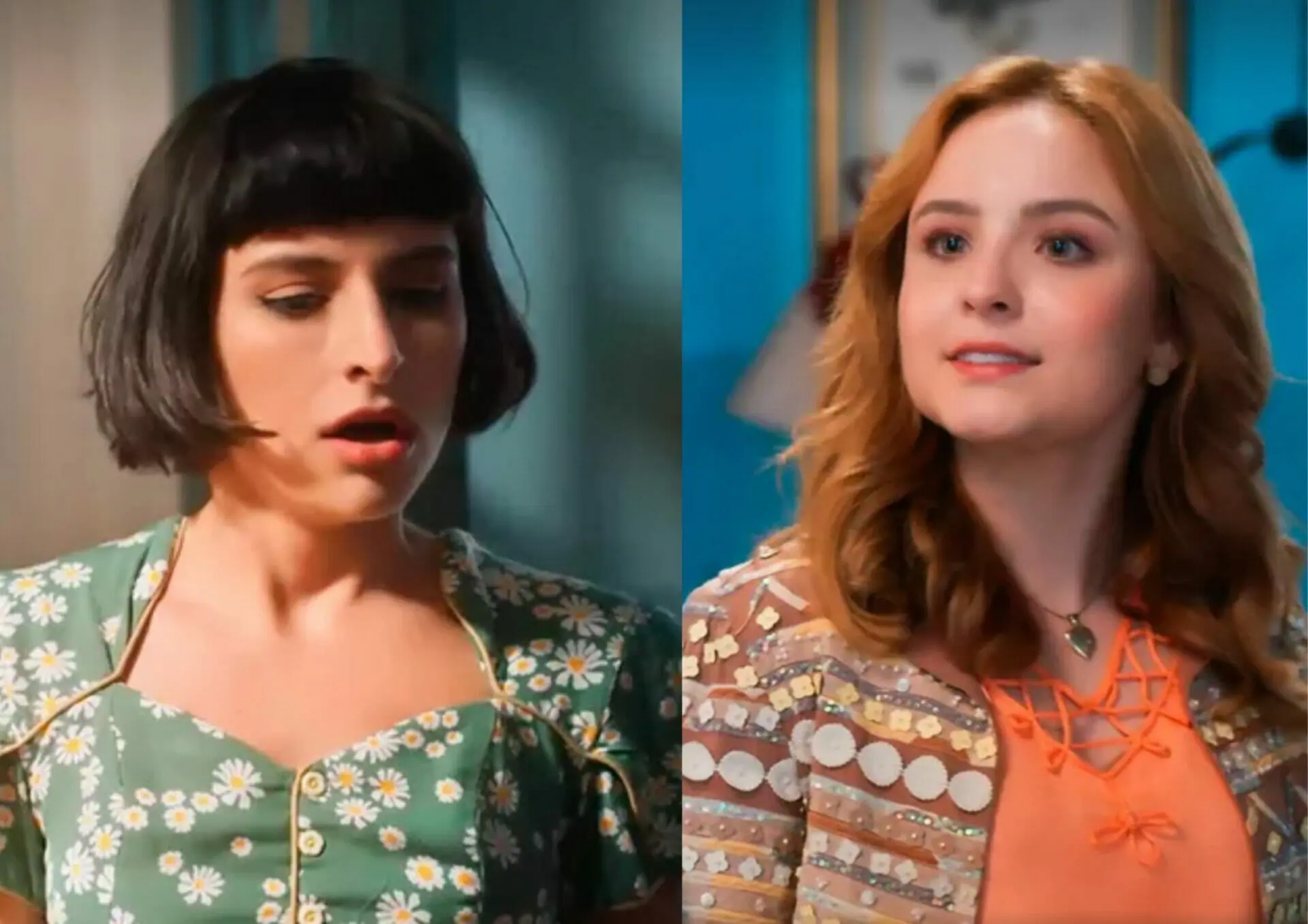 Isadora (Larissa Manoela) e Iolanda (Duda Brack) de Além da Ilusão