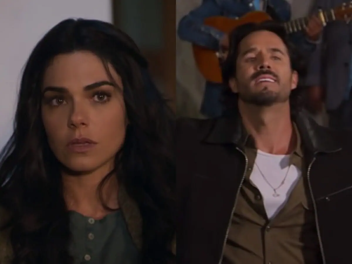 Fernanda (Livia Brito) e Rafael (José Ron) de A Desalmada
