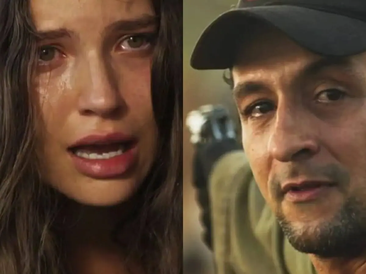 Juma (Alanis Guillen) e José Lucas (Irandhir Santos) de Pantanal
