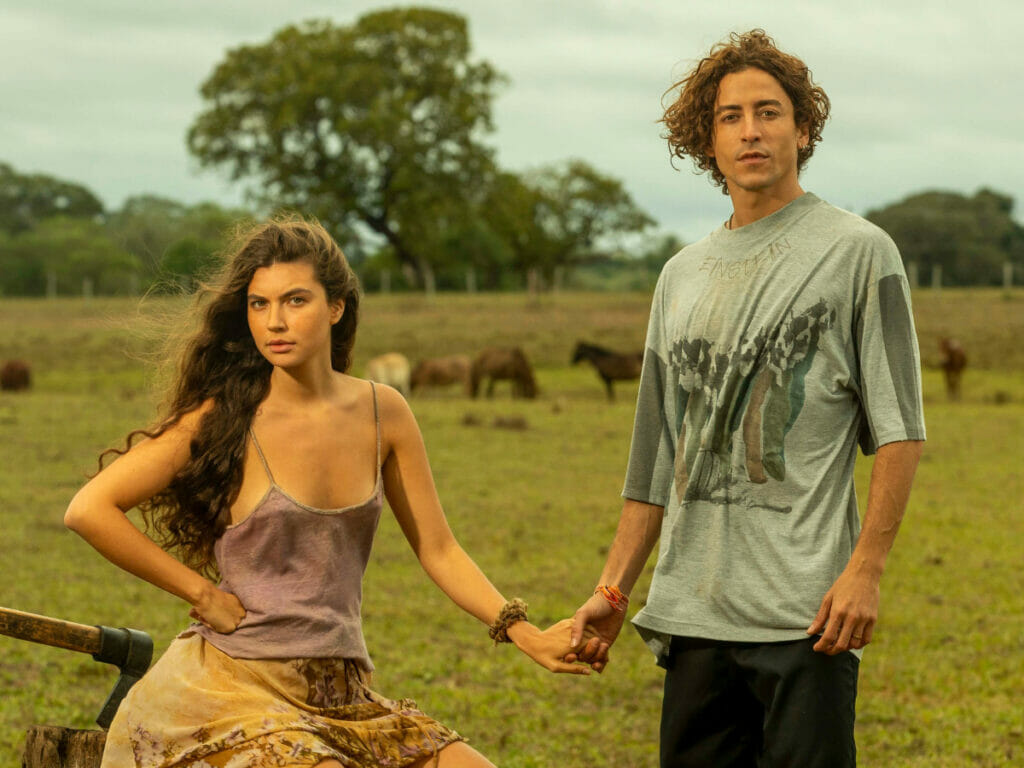 Juma (Alanis Guillen) e Jove (Jesuíta Barbosa) em Pantanal