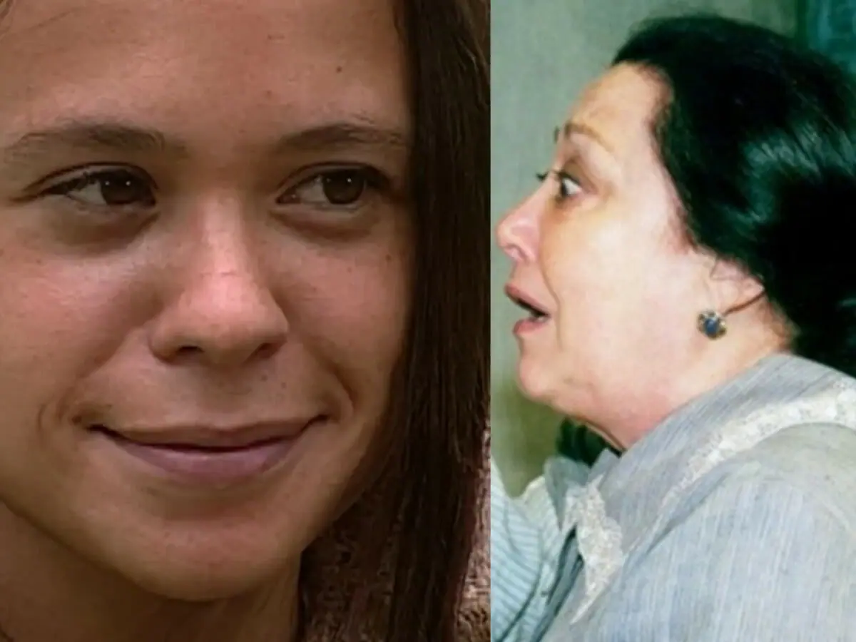 Lindinha (Vanessa Gerbelli) e Mimosa (Suely Franco) em O Cravo e a Rosa