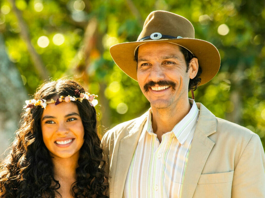 Muda (Bella Campos) e Tib&eacute;rio (Guito) em Pantanal