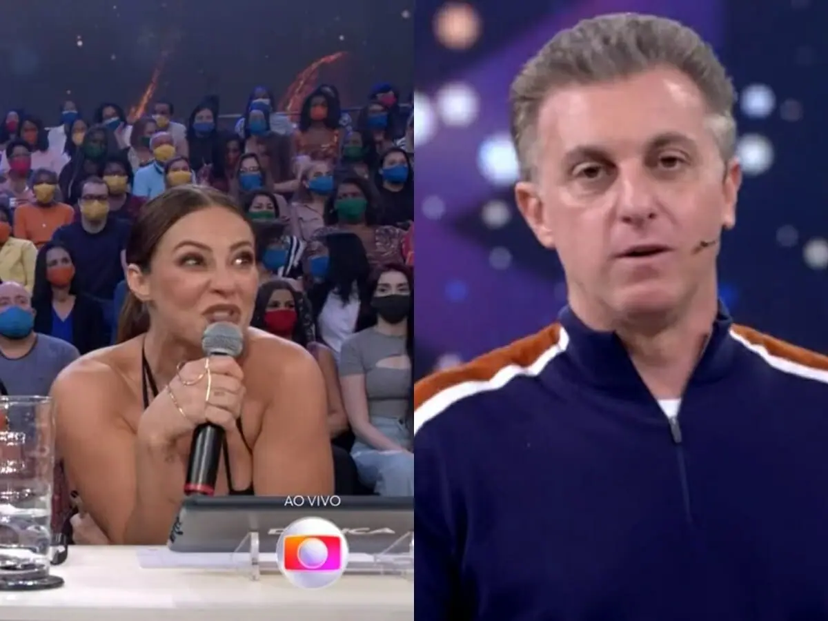 Paolla Oliveira e Luciano Huck no Domingão com Huck